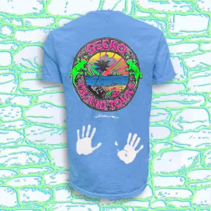1987 Island Tours - Hyper Flash Blue-to-White Tee