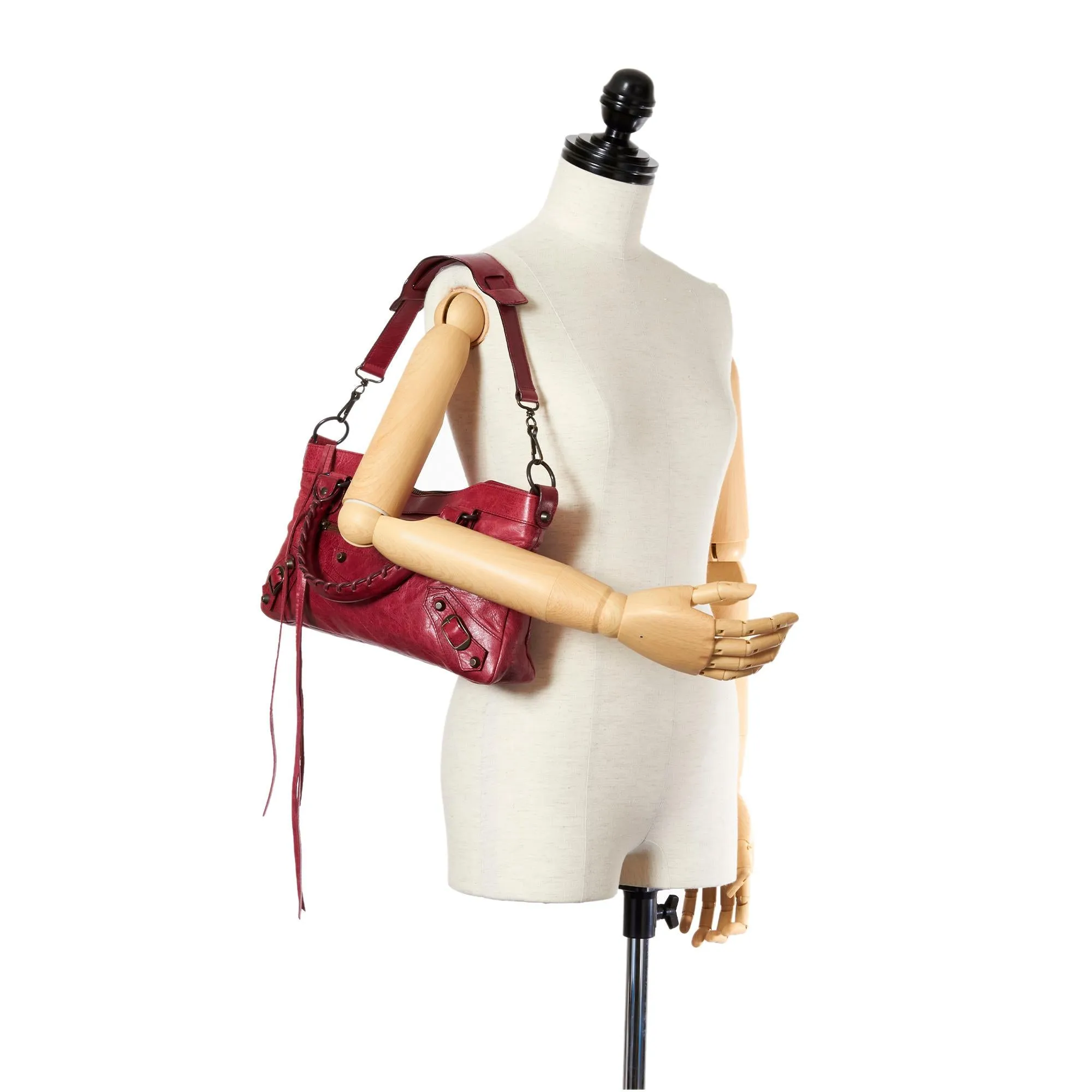 Balenciaga Motocross Classic First Leather Satchel (SHG-22045)