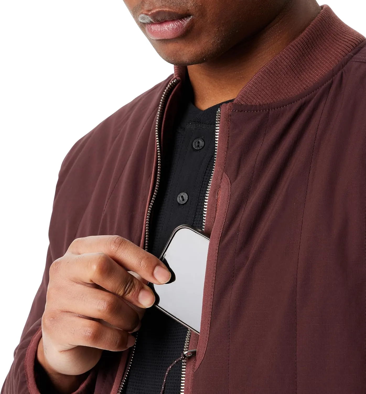 BASS OUTDOOR Men's Reversible Liner Bomber Jacket with Pocket on Both Sides Standard