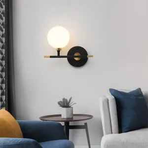 Black Gold Scandinavian Warm Globe Wall Sconce