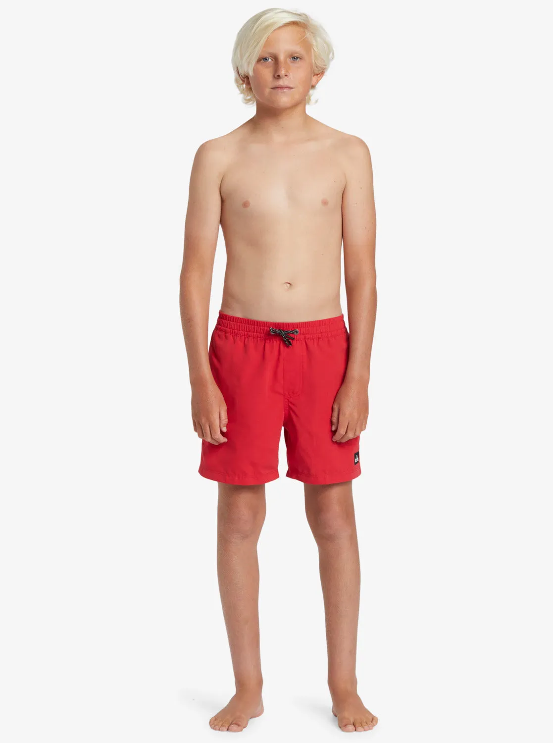 Boys 8-16 Everyday Solid 14" Swim Trunks - High Risk Red