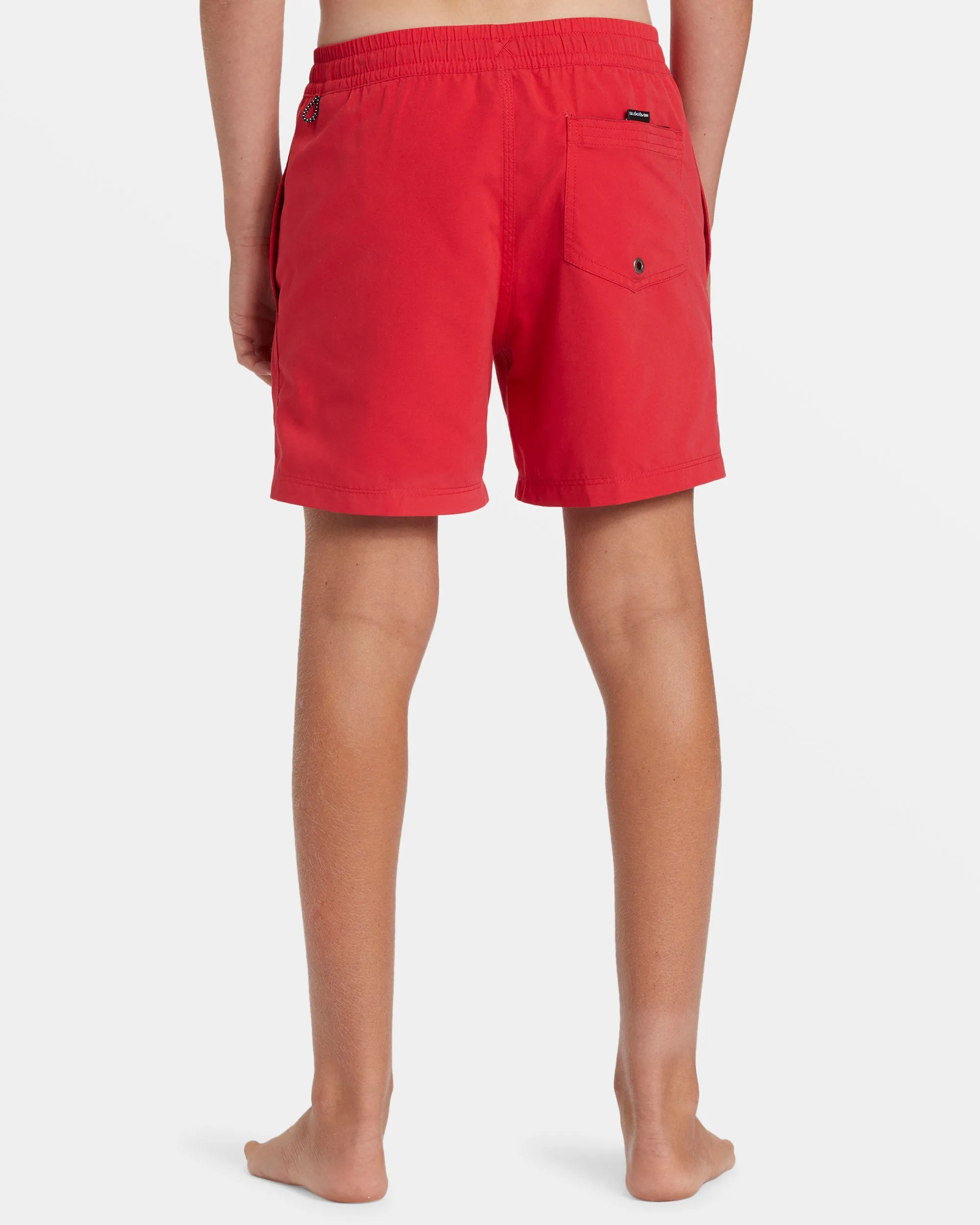 Boys 8-16 Everyday Solid 14" Swim Trunks - High Risk Red