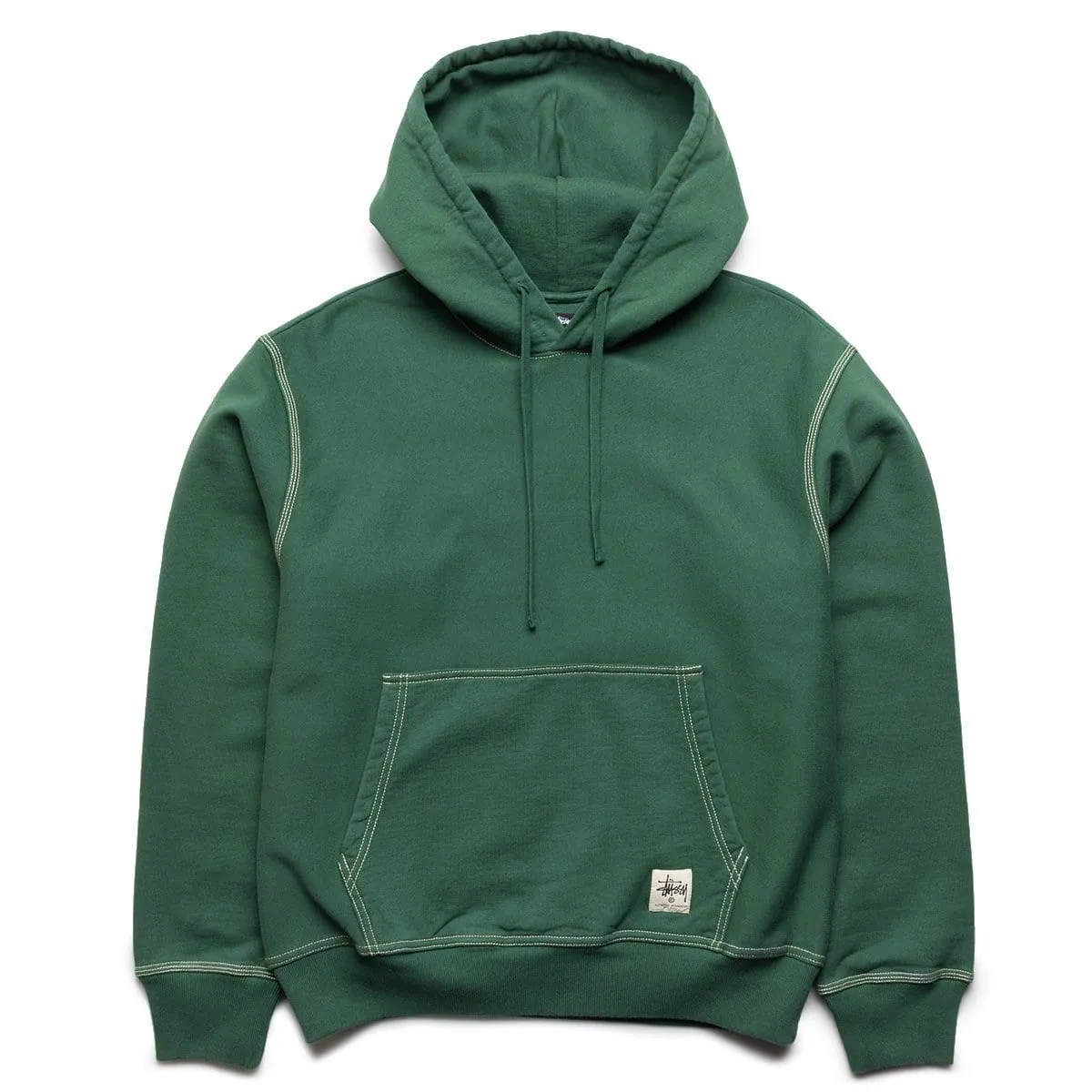 CONTRAST STITCH LABEL HOOD
