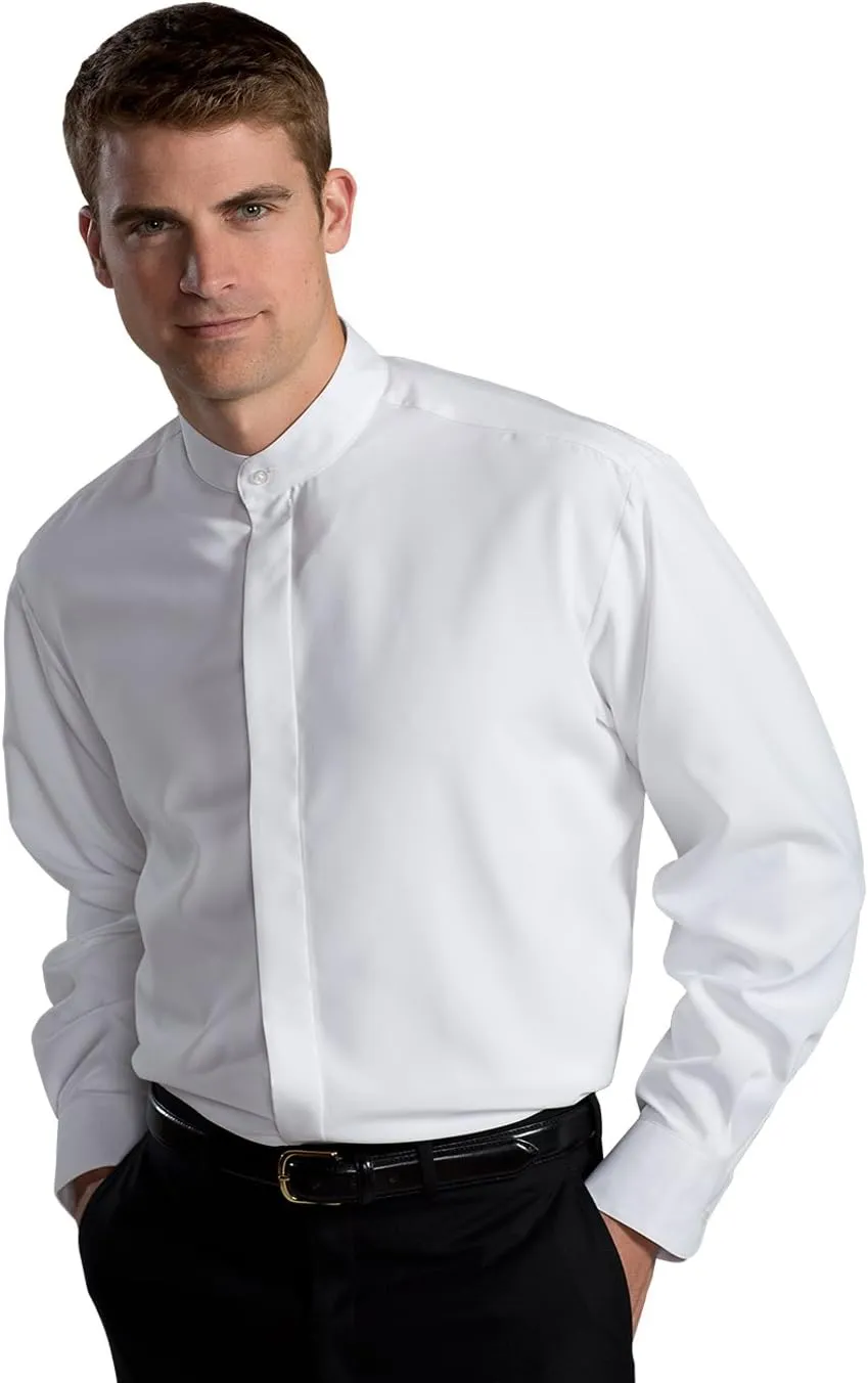 Edwards Garment Men's Big and Tall Banded Collar Shirt