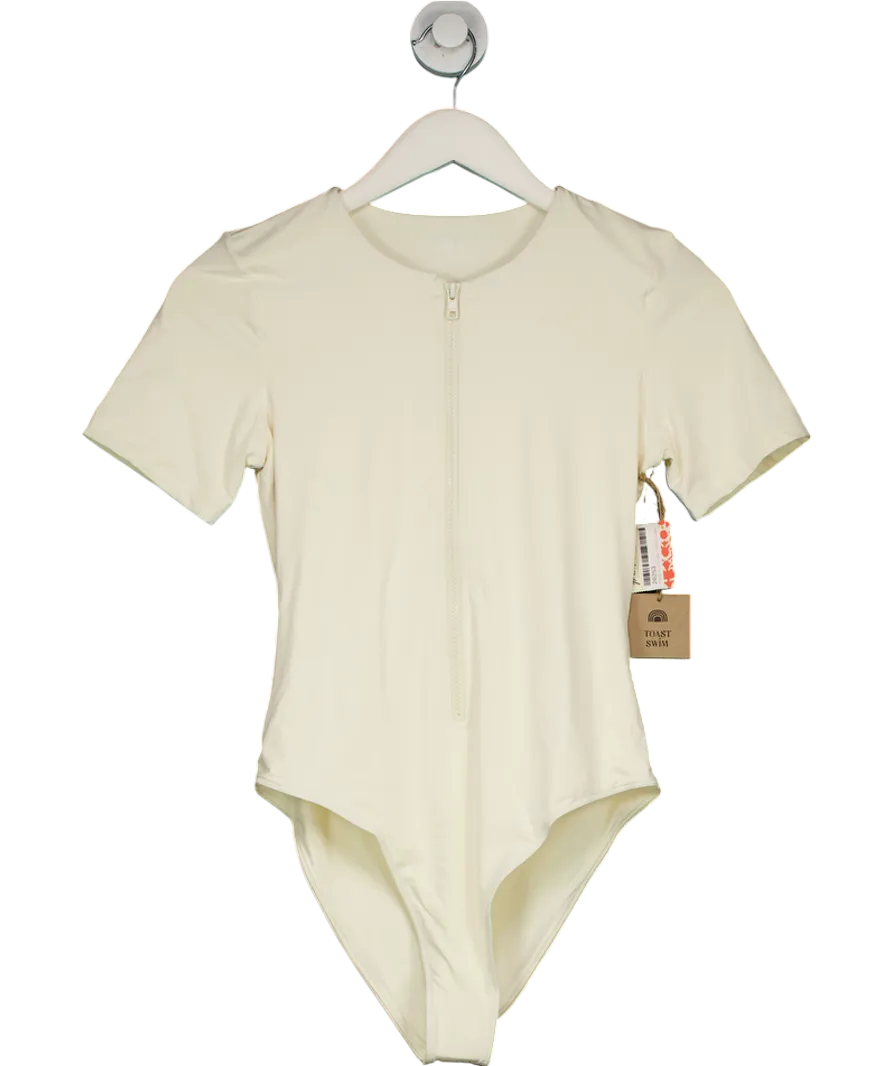 Free People Cream Toast Signature Surf Swim Suit UK M