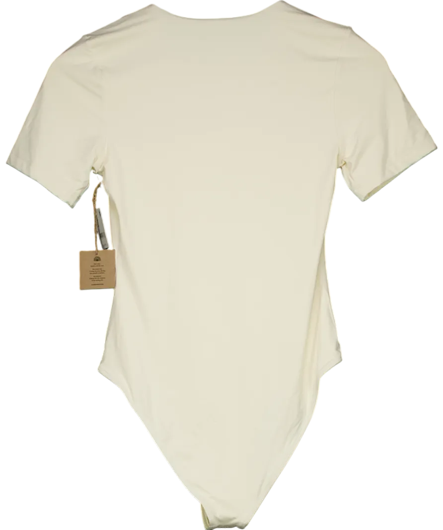 Free People Cream Toast Signature Surf Swim Suit UK M