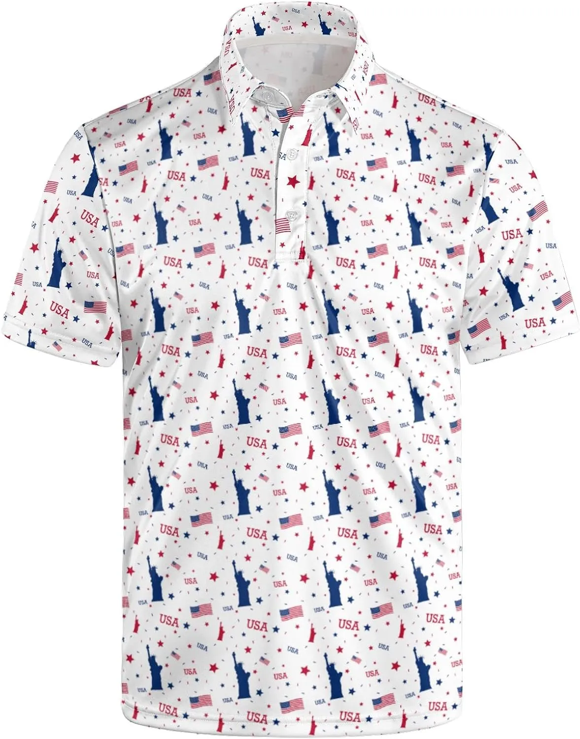 Golf Polos for Men Funny Moisture Wicking Golf Shirts Performance Quick-Dry Polo Shirts Short Sleeve