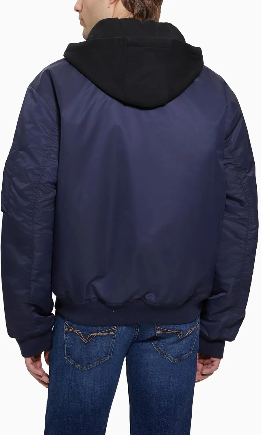 GUESS Men's John Bomber Hooded Jacket