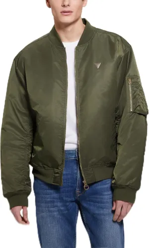 GUESS Men's John Bomber Hooded Jacket