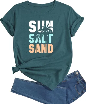 J&DHUASHA Women's Plus Size T-Shirt Short Sleeve Crewneck Graphic Tees Casual Summer Printed Tops