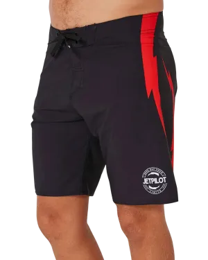 Jetpilot Bolts Men's Rideshort - Black/Red - 2024