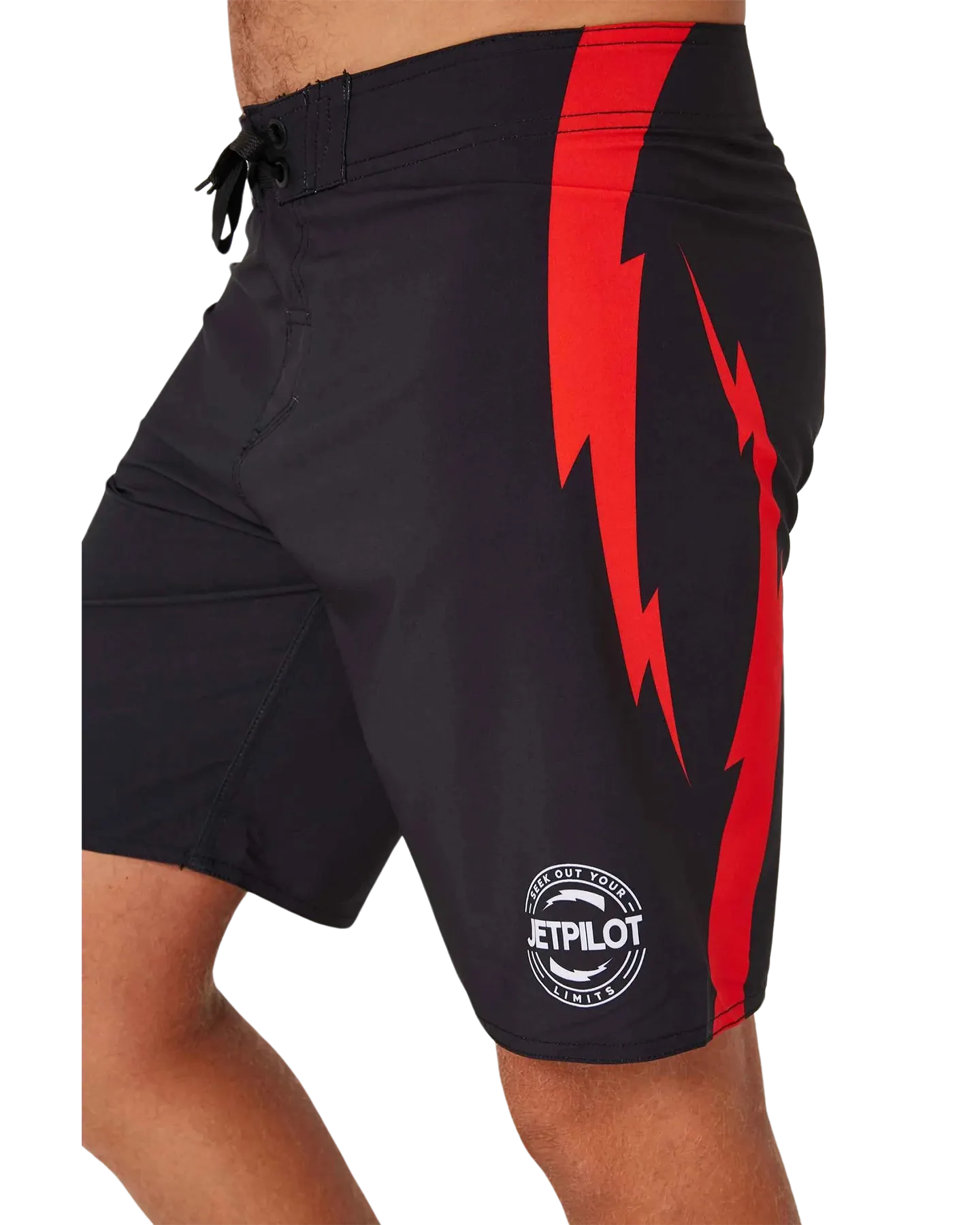 Jetpilot Bolts Men's Rideshort - Black/Red - 2024