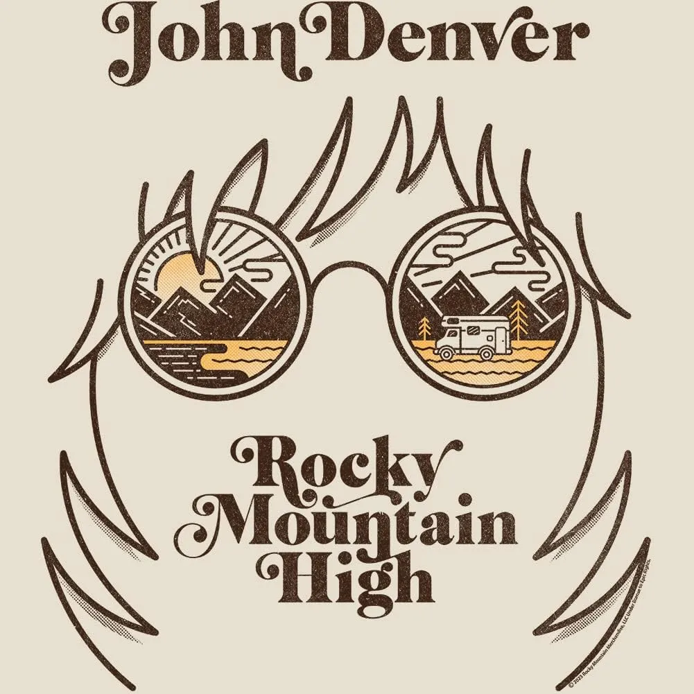 John Denver Rocky Mountain High Landscape Mens Short Sleeve T Shirt