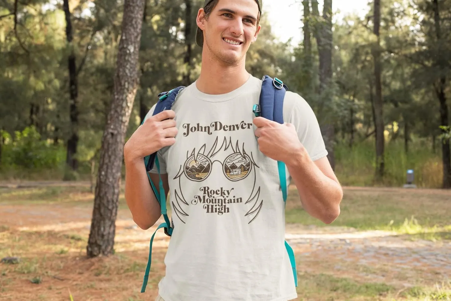 John Denver Rocky Mountain High Landscape Mens Short Sleeve T Shirt