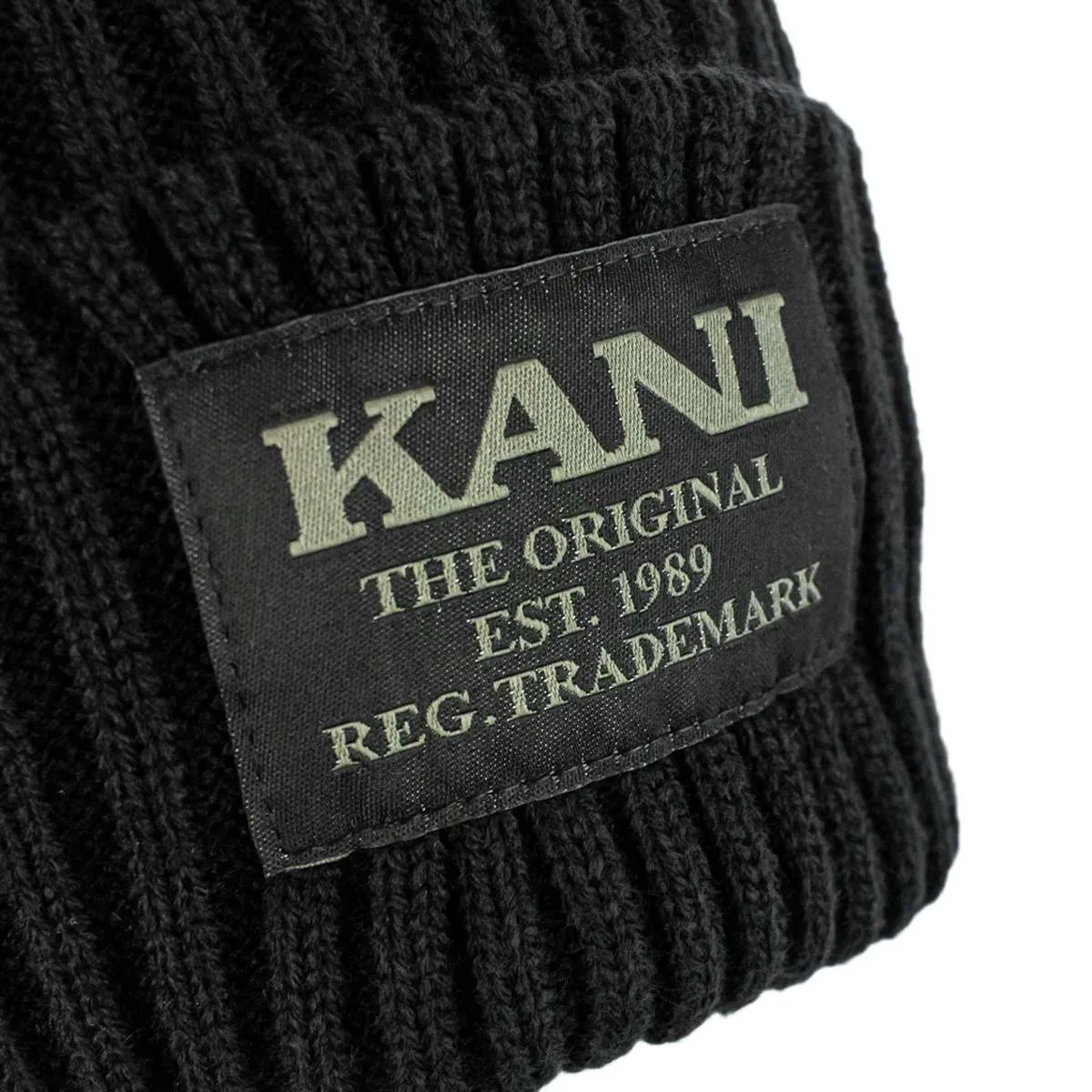 Karl Kani Woven Retro Classic Beanie Winter Mütze 70200014 - schwarz