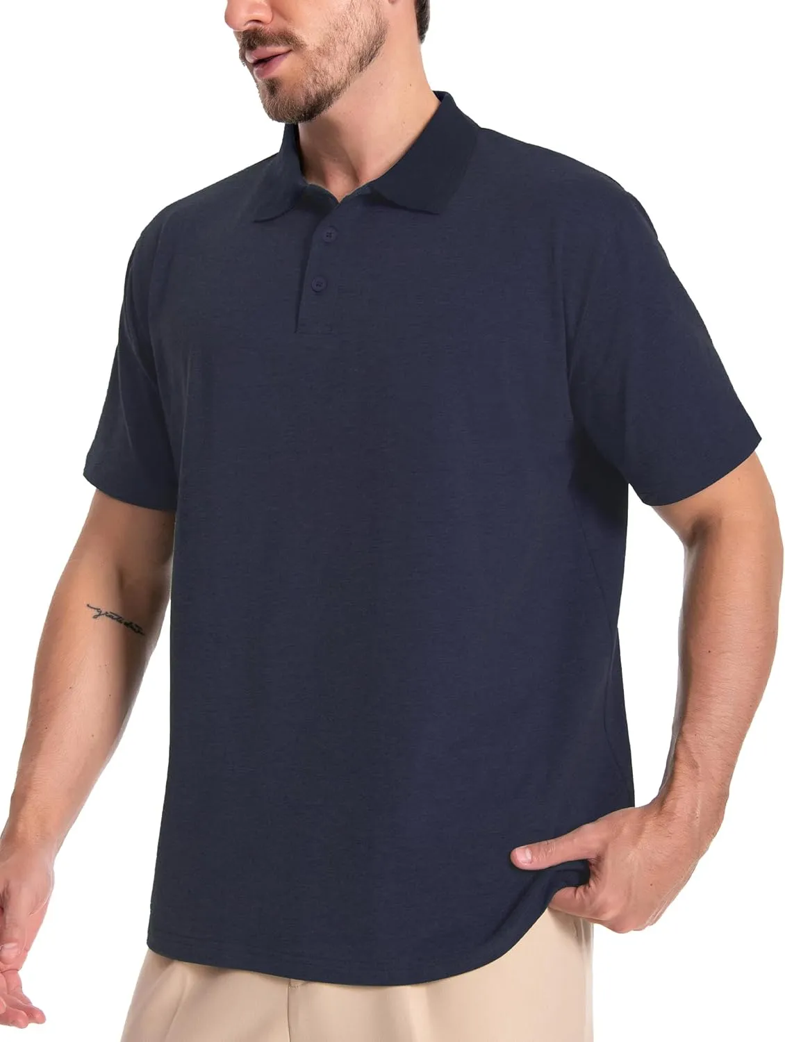 Men's Casual Polo Shirts Short Sleeve Summer Shirts Classic Collared Golf Shirt