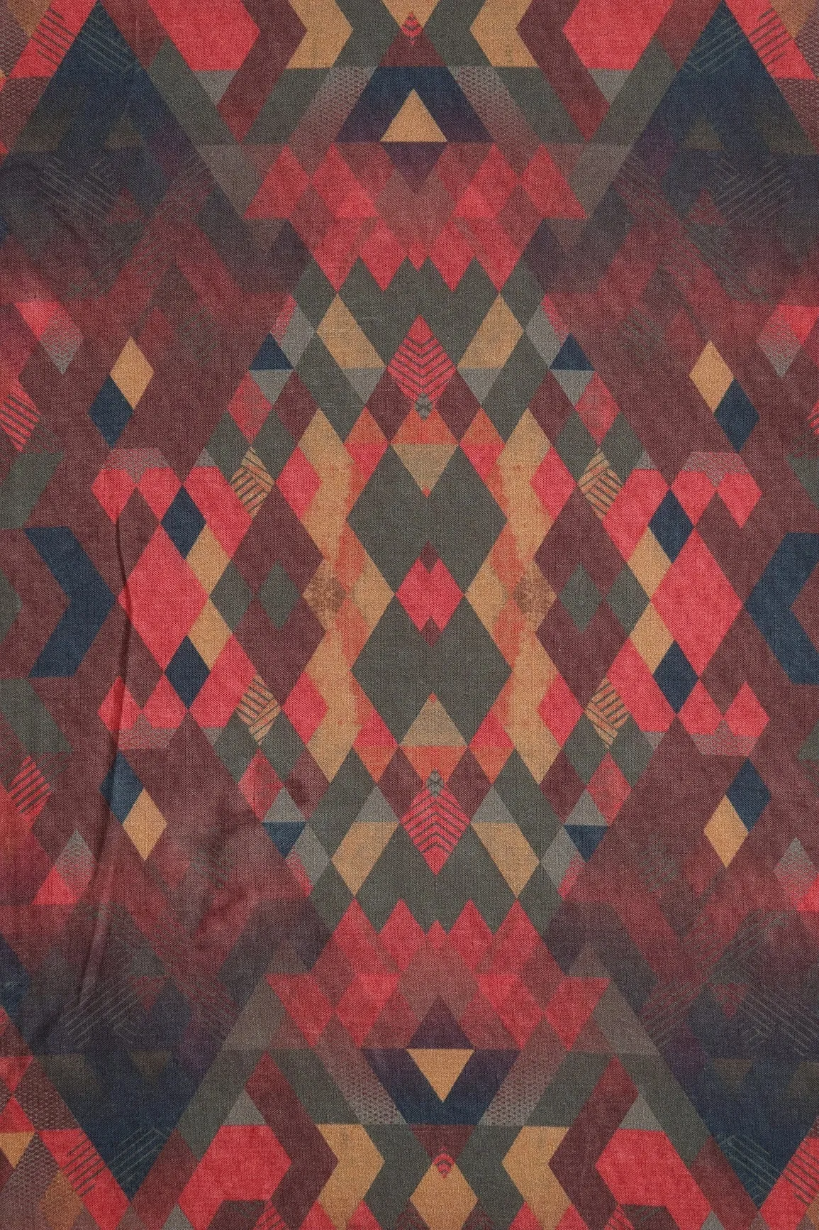 Multi Color Abstract Pattern Digital Print On Heavy Multi Polyester Fabric