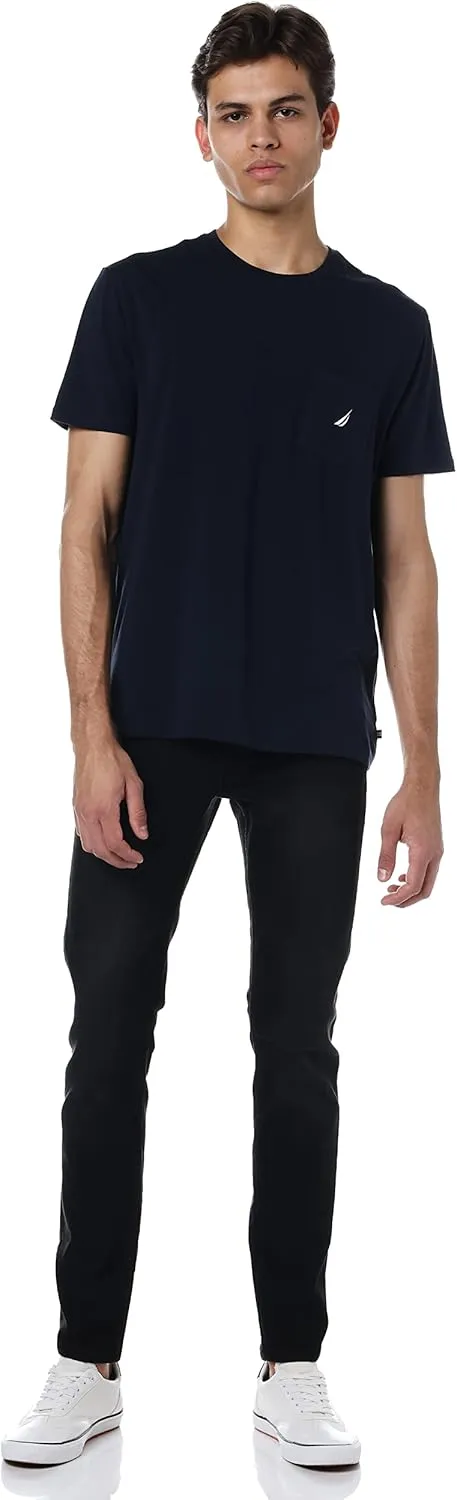 Nautica Men's Solid Crew Neck Short-Sleeve Pocket T-Shirt