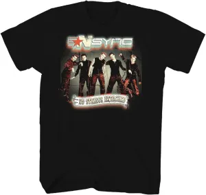 NSYNC T Shirt No Strings Attached Adult Black Short Sleeve 90s Boy Band Pop Music Graphic Tees