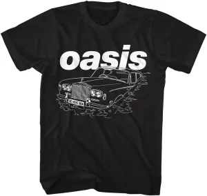 Oasis Band T Shirt Be Here Now Car Adult Black Short Sleeve 90s Rock Music Vintage Style Graphic Tees