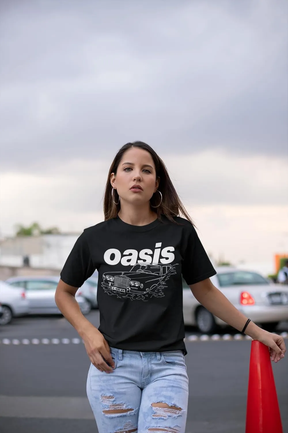 Oasis Band T Shirt Be Here Now Car Adult Black Short Sleeve 90s Rock Music Vintage Style Graphic Tees