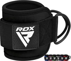 RDX Ankle Straps for Cable Machines Resistance Bands Attachment, 7mm Neoprene Padded 10x4, Gym Wrist Cuff Women Men Home Fitness, Weight Lifting D-Ring Booty Leg Workout Curls Kickbacks Hip Abductor