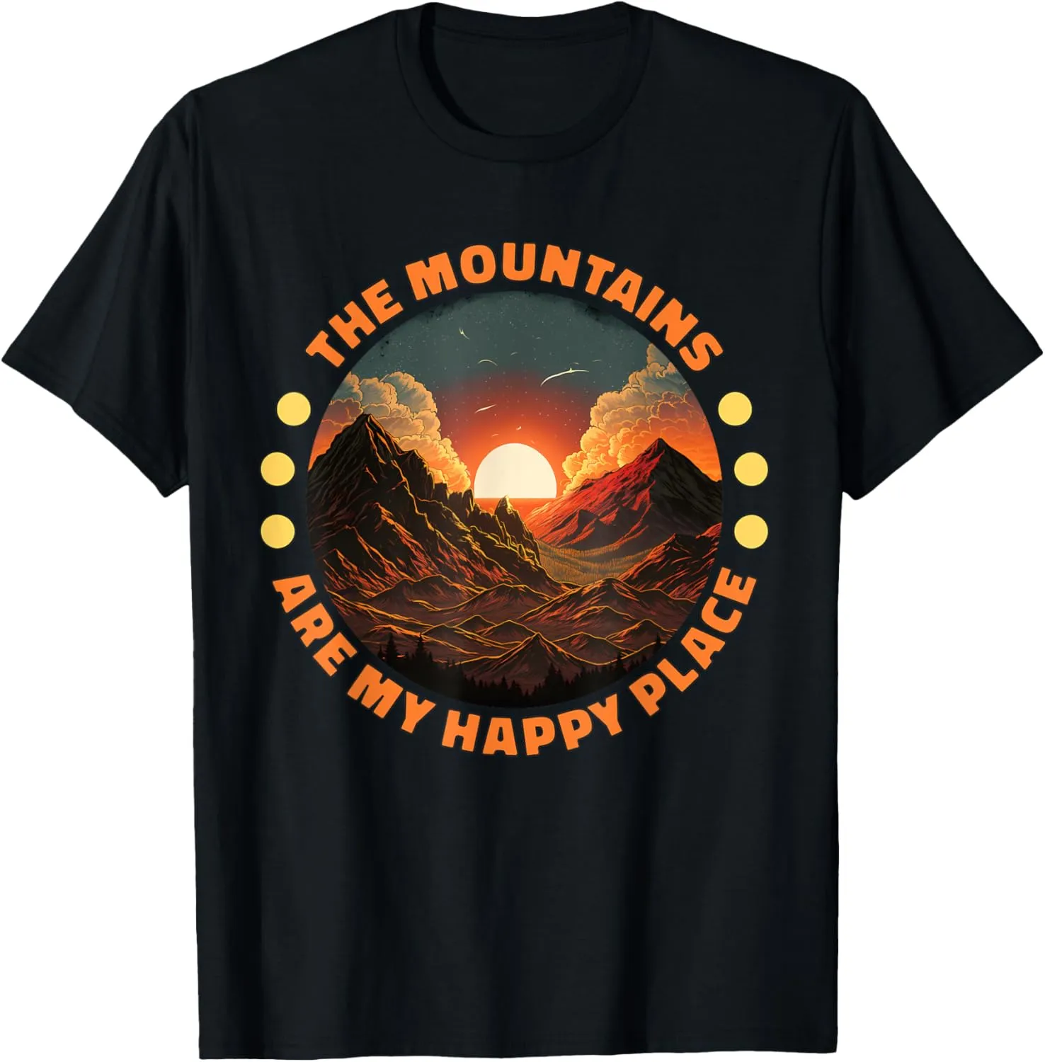 Retro Outdoors Vintage Mountain Landscape T-Shirt
