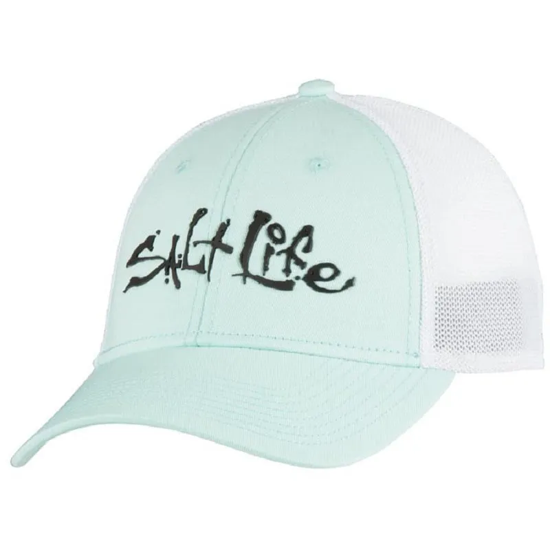 Salt Life Men's Fish Dive Surf Stretch Fit Hat Aruba Blue SLM297