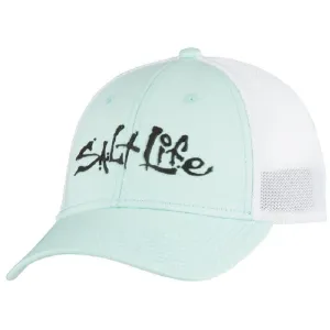 Salt Life Men's Fish Dive Surf Stretch Fit Hat Aruba Blue SLM297