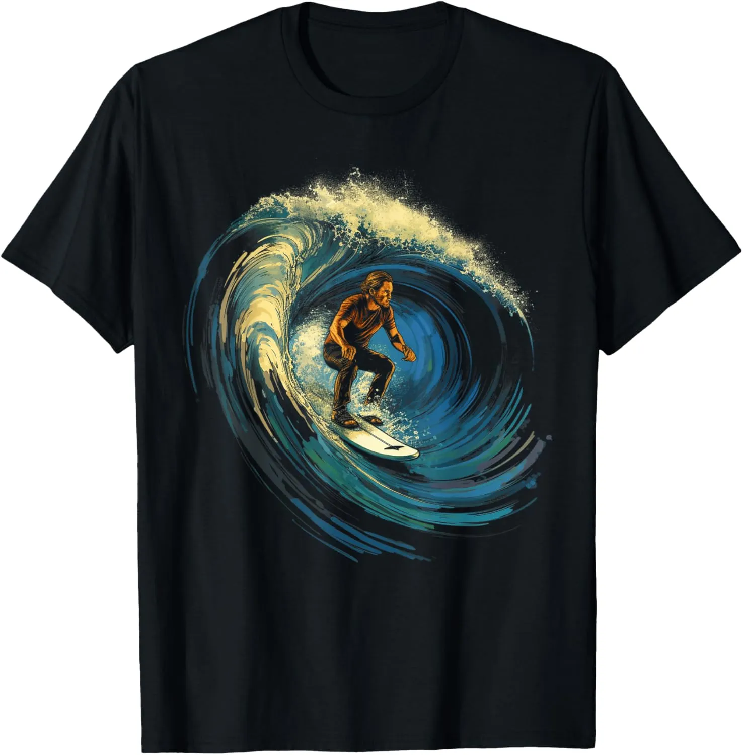 Surfing Barrel Rider Wave Surfer Gift Ocean Surfboard T-Shirt