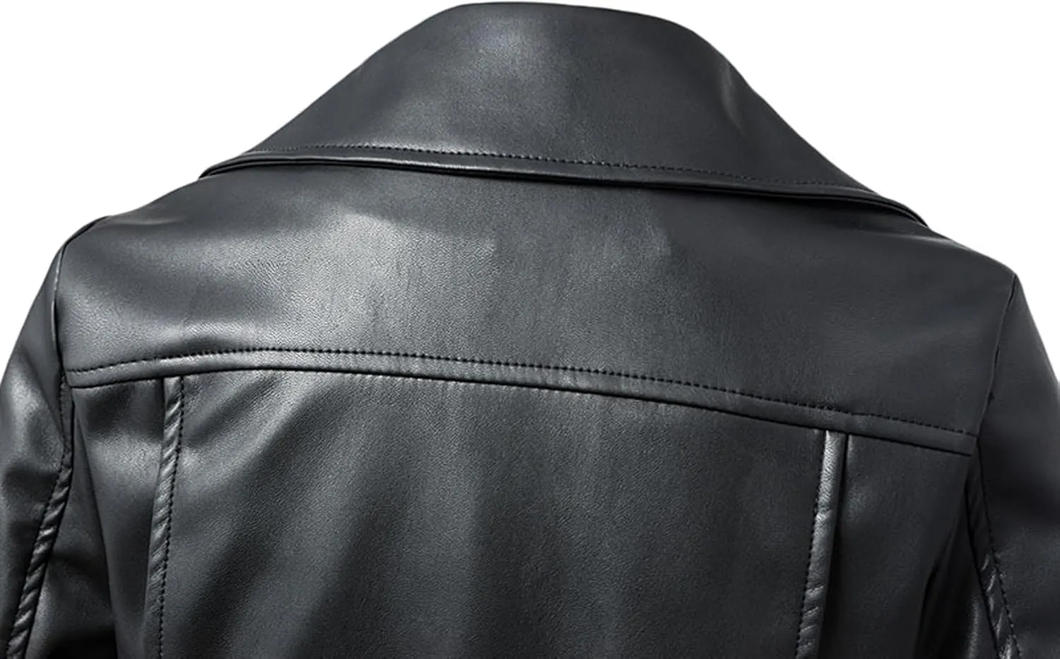 Tanming Women's Faux Leather Moto Biker Short Coat Jacket