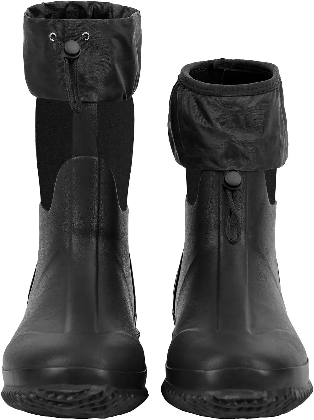Ubon Men's Medium-High Waterproof Chloroprene Rubber Rain Boots for Farm and Garden Work