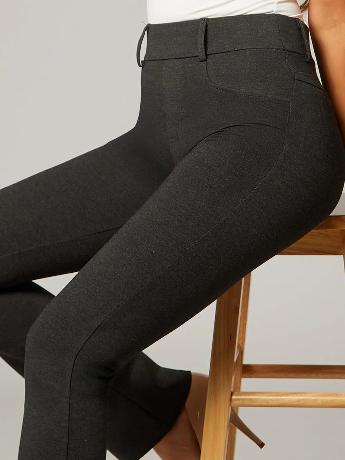 Women's Dress Pants - Wear to Work - Tummy Control Stretch - Pockets & Belt Loops - Bootcut (Available in Plus Size)